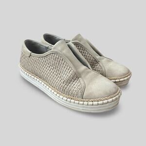 J/Slides Leather Slip On Sneakers